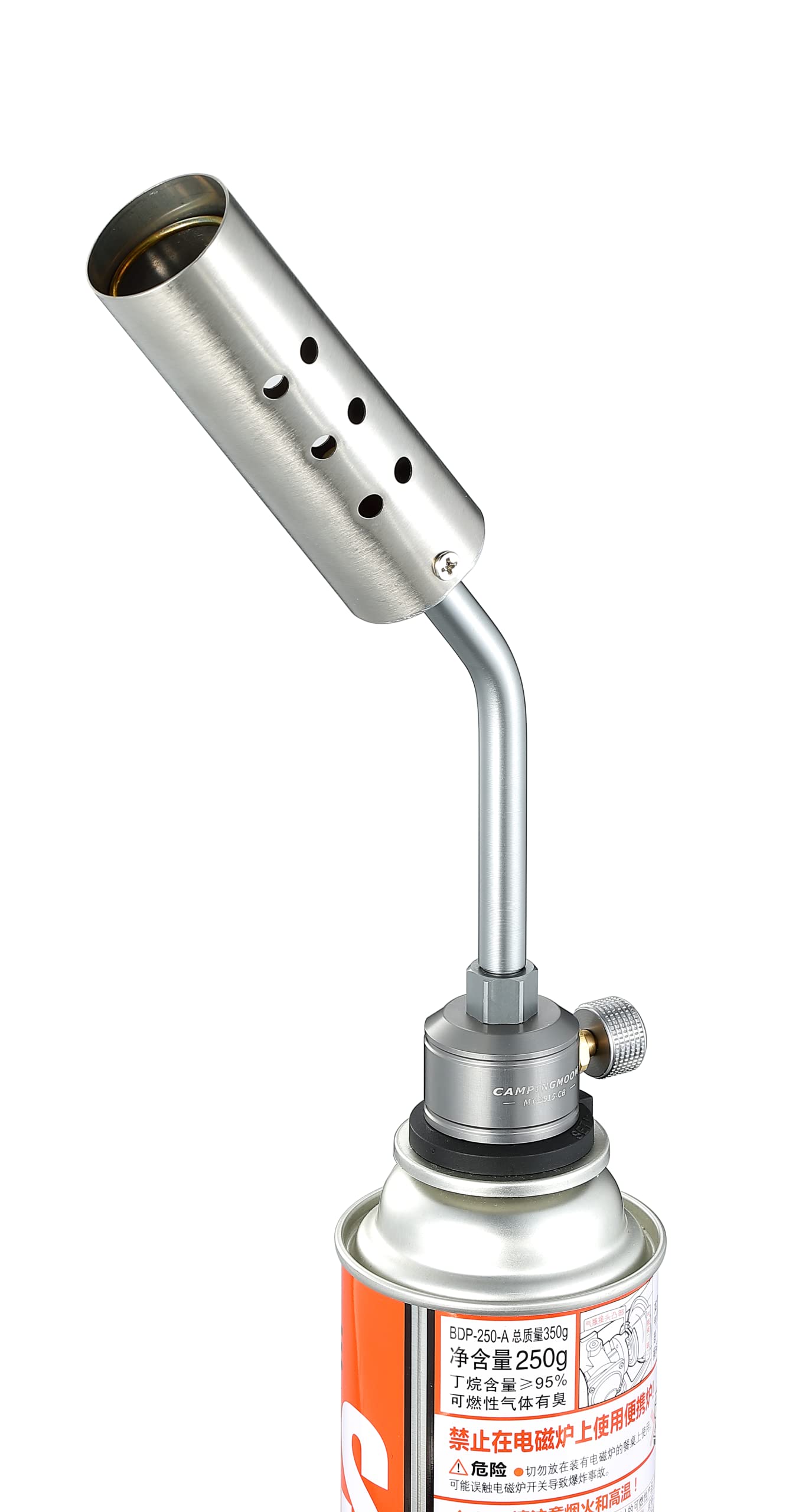 CAMPINGMOON Flame Adjustable Butane Torch for Camping Stove Outdoor Cooking MT-3915-CB