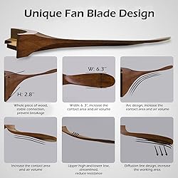 Solid Wood Ceiling Fans Without Light, 52 Inch Real