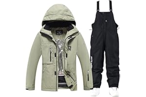 GS SNOWING Women's Ski Jackets and Pants Set Windproof Waterproof Snowboard Jacket Bibs Two Piece Ski Suits