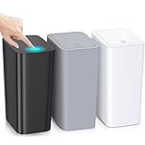 RTWDKFQ 3 Pack 4 Gallon Bathroom Small Trash Can