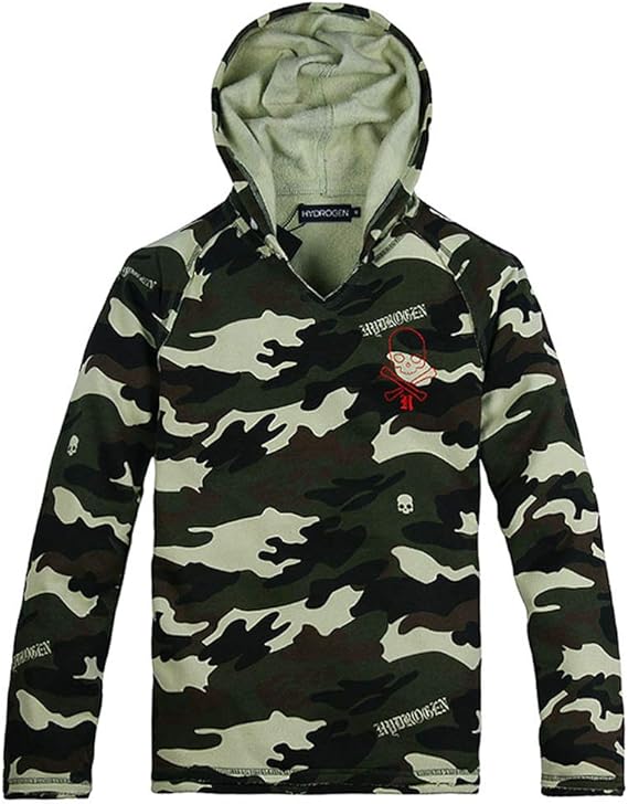 Amazon ハイドロゲン Hydrogen メンズ スカル 迷彩フード カモフラージュ パーカー Supe 並行輸入品 トレーナー パーカー 通販