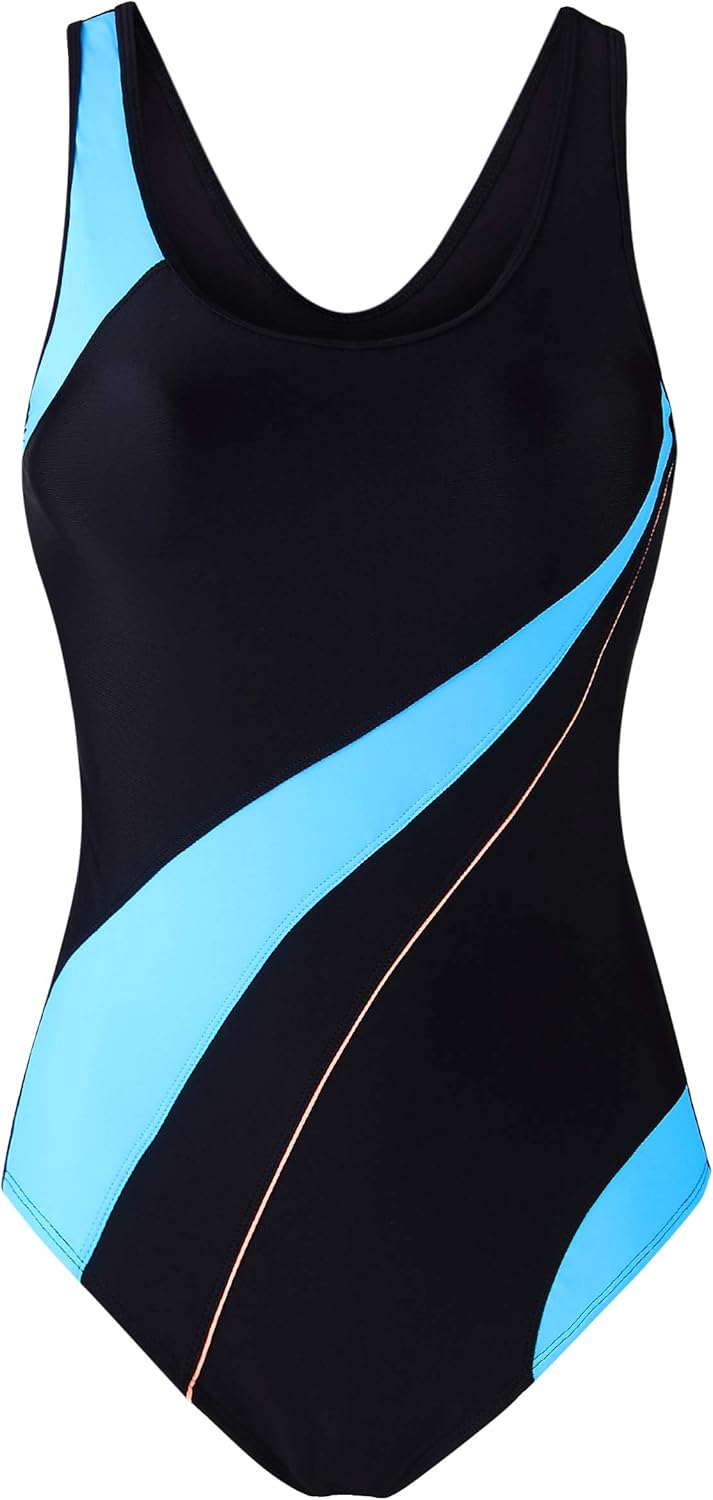 EBMORE Womens One Piece Swimsuit Bathing Suit for Sport Athletic Training Exercise: Clothing