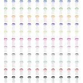 PATIKIL 0.31" x 0.16" Cute Mushroom Beads, 200Pcs Small Glass Beads Bulk Glass Mushroom for DIY Craft Bracelet Necklace Earring Jewelry Making Mixed Colors