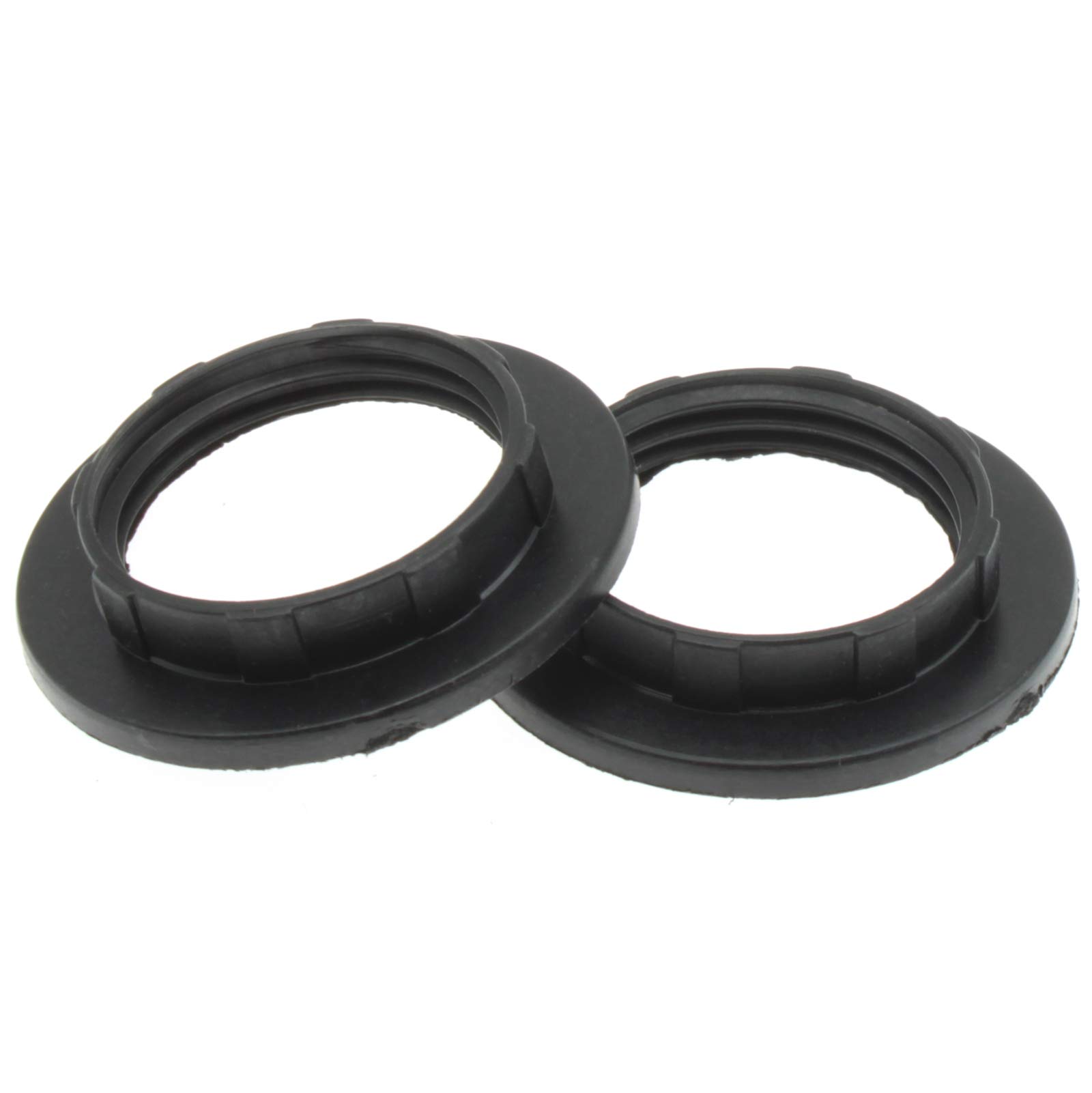 Photo 1 of 1.1 Inch Lamp Shade Collar Rings FDXGYH 2pcs E14 Light Socket Ring Retainer Rings and Replacement Adapter(Black)