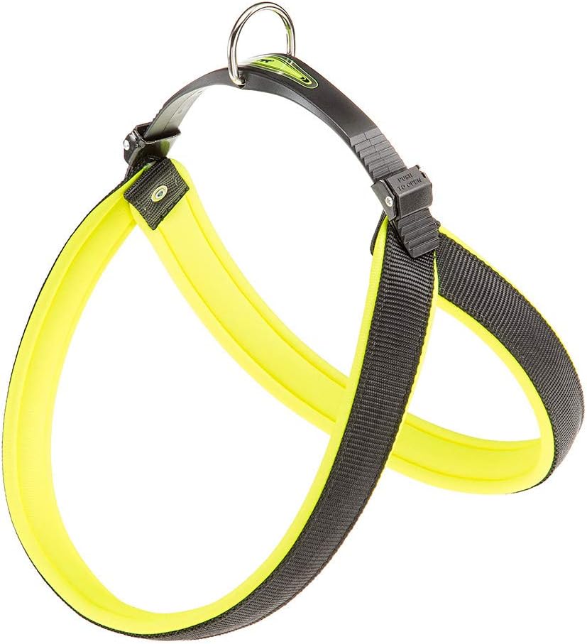 Ferplast Harness for Medium-Sized Dogs AGILA FLUO 6 Dog Harness with Soft Padding, Quick Release and Attachment System