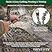 Pocketech Back-to-Basics Kit: 48 Inch-High Limb Hand Chain Saw & Pouch - Blades on Both Sides so it Doesn't Matter How It Lands - Upgraded with 50% More Blades Cut in Both Directions & on Both Sides