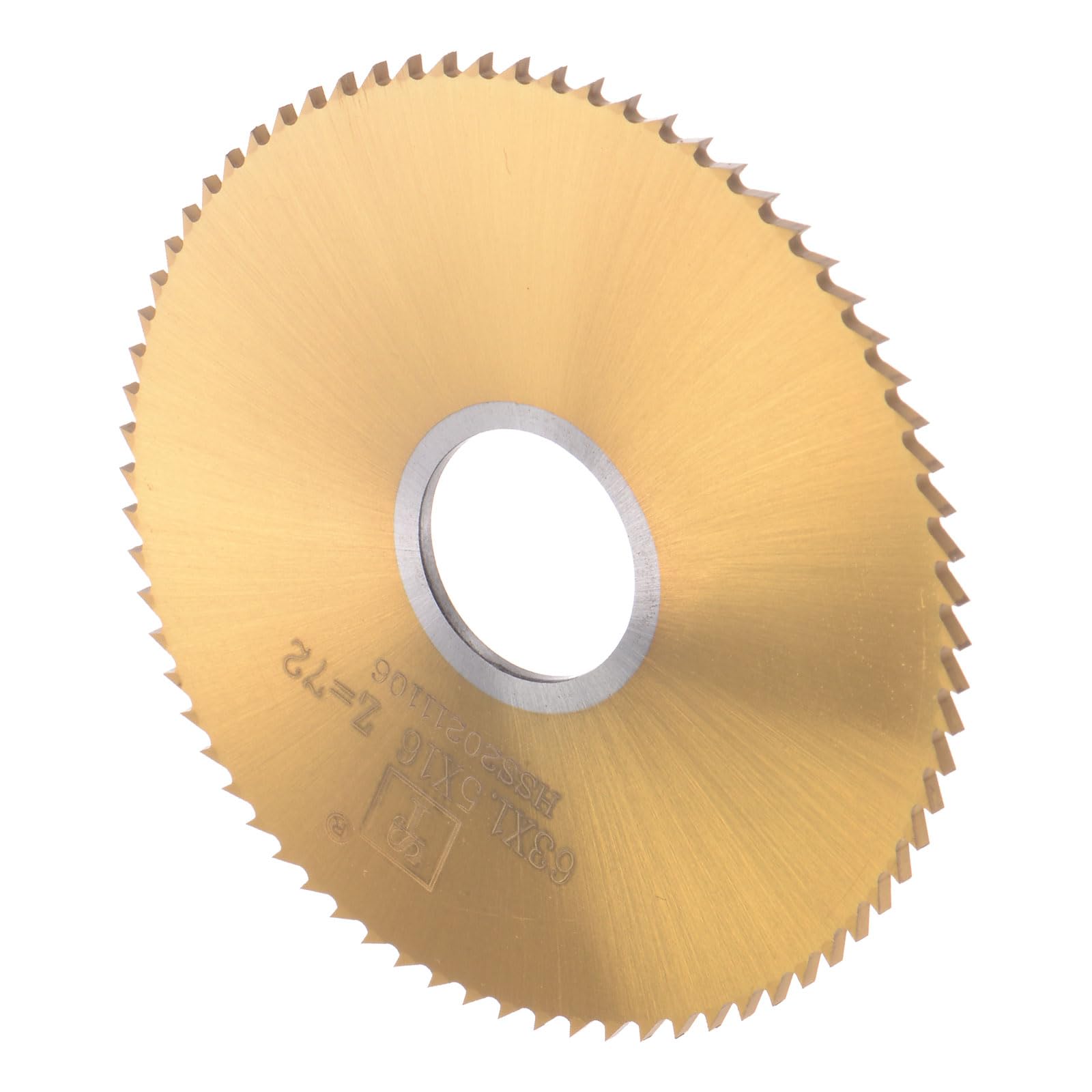 CoCud Circular Saw Blade, 63mm Dia 16mm Arbor 1.5mm Thick 72 Tooth, 6542 High Speed Steel (HSS) Wood Cutting Table Saw Blades Gold - (Applications: for Metal Woodwork Plastic Aluminum)