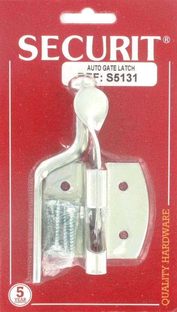 GALVANISED Automatic AUTO GATE Latch Lock Silver Amazon.co.uk DIY & Tools