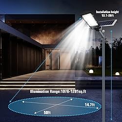 1200W Solar Street Lights, 42000 Lumens Daylight