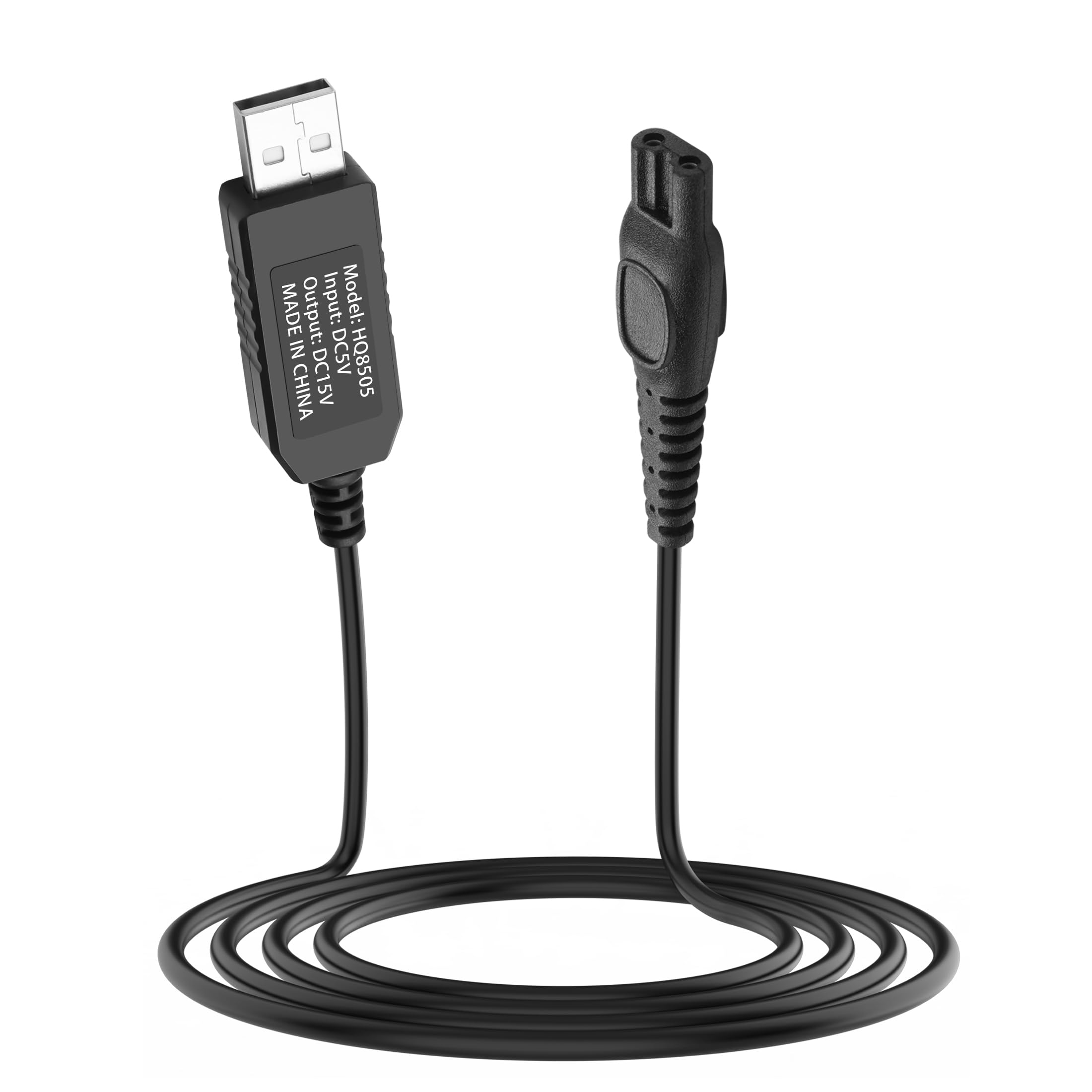 YAODHAOD 15 V Shaver Charging Cable Compatible with Philips One Blade for 3000 5000 7000 9000 Series MG7745 MG7730 MG7720 MG7710 QP6510 QP6520 QP6530 QP6541 QP6550 QP6550 QPP6550 QPP6550 QP6620 qp6650