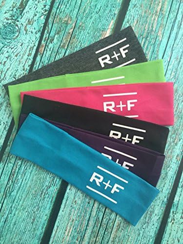 12 RF R+F Cotton Headbands Assorted Colors - Stretch Elastic Yoga Fashion Headband Rodan Fields inspired Teens Women Girls Head Band Set
