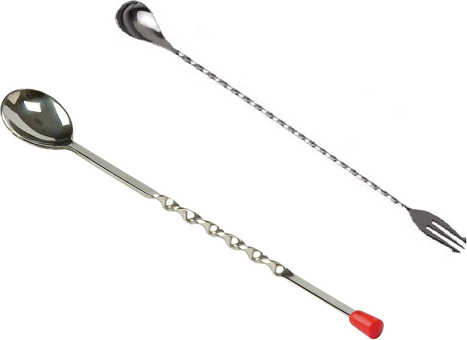 Buy Dynore Stainless Steel Bar Spoon with Fork Set of 2 Online at Low