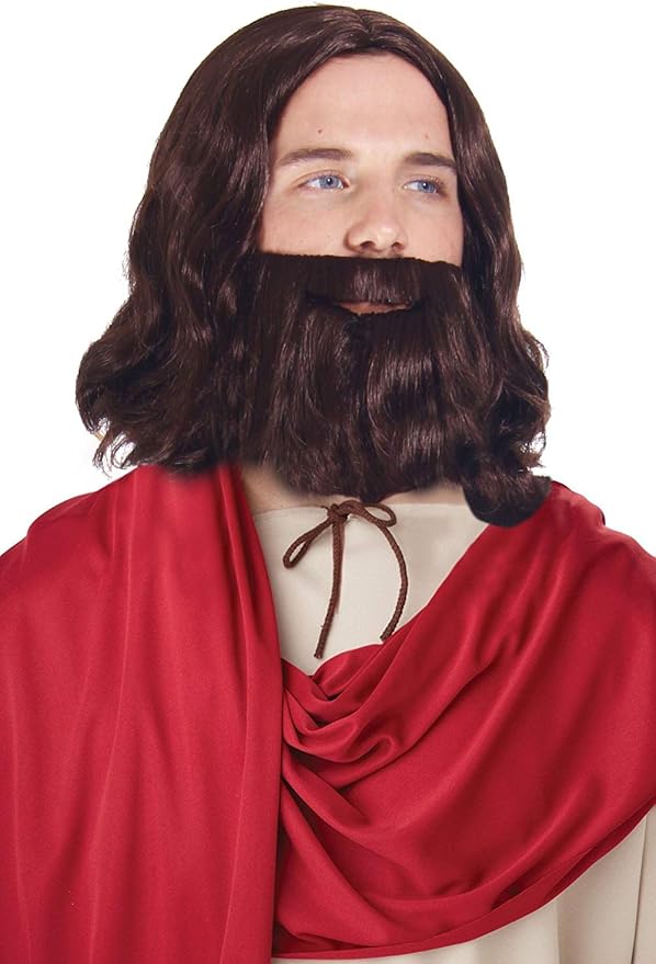 Verabella Men's Jesus Wigs and Beard Set for Halloween