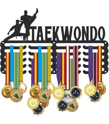 Karate Metal Medals Holder Sports Medals Display Hanger Rack Taekwondo Athlete Winner Awards Wall Mount Decor Frame Case 20pcs Hooks Gifts Gymnastics Runner - View #6