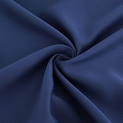 Diraysid Navy Blue Grommet Blackout Curtains for