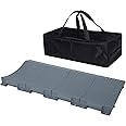 GarfatolRv Tire Saver Ramps Anti-Slip Pads Design, Car Tire Wheel Ramps for Flat Spot and Flat Tire Prevention, Tire Savers for Storage, Carrying Bag, Easy to Store 4 Pack (Grey)