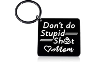 XPENMULBOJA Father Day Gift for Son from Mom, Easter Basket Stuffers for Teens Boys, Stocking Stuffer for Son Daughter from Mom Don't Do Stupid Keychain for Boys Girls from Mom Funny Birthday Gift