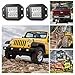 Flush Mount Led Pods Liteway - 5 Inch Spot Flood Combo Beam LED Light Bar - 4800LM Work Driving Lights Off Road for Jeep Trucks Tractor SUV 4x4 ATV UTV - 2 Pack, 1 Year Warranty