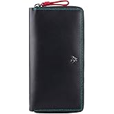 Visconti Multi Colored Soft Leather Ladies Wallet Purse Clutch -Spectrum 33 (Black Multi)