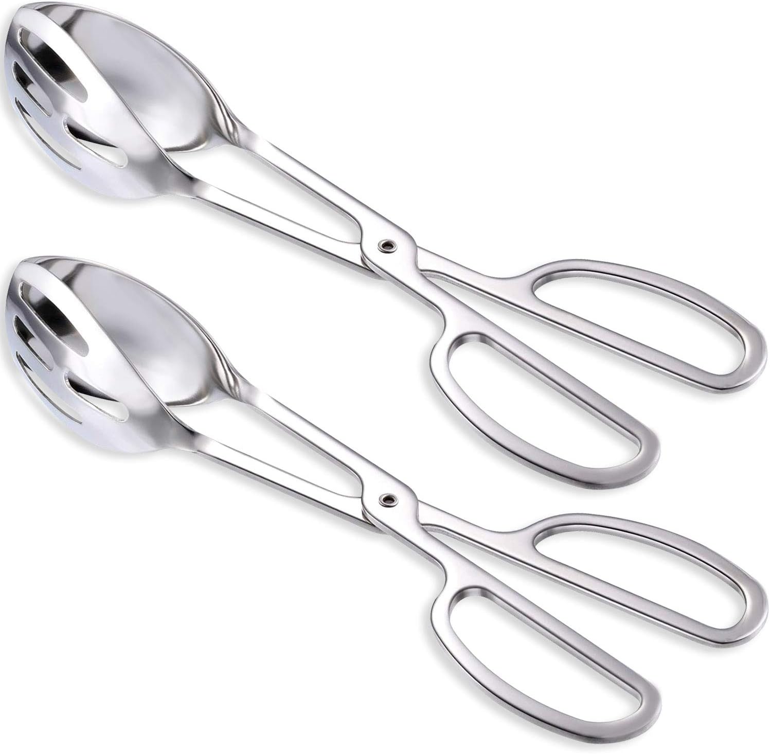 2 PCS Buffet Tongs Stainless Steel Kitchen Tongs Serving