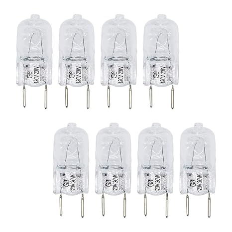 AMI PARTS 8 Pack WB25X10019 20W 120V Bombilla halógena de repuesto ...
