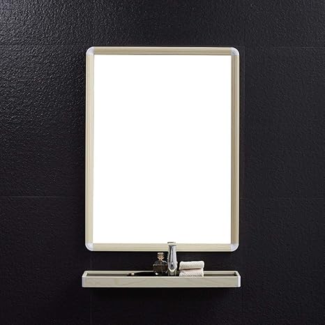 breaxme Espejo de baño sin Perforaciones Estante de baño Espejo de