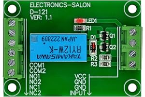 ELECTRONICS-SALON DPDT Signal Relay Module, 12Vdc, RY12W-K Relay. Has Assembled.