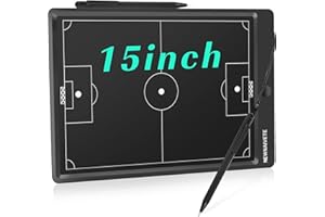 Newnaivete Electronic Football Coach Board - LCD Soccer Tactical Coaching Board with Stylus Pen for Football Coach Marker Training Writing Tablet