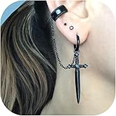 Sword Earrings Gothic Jewelry for Women Punk Dangle Earrings Halloween Accessories Unique Statement Gift