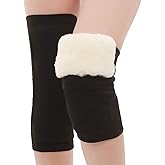 JUMISEE Men Women Warm Fleece Lined Knee Brace Leg Warmer Thermal Leg Sleeve Knee Support for Arthritis Pain Relief Yoga