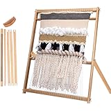 MinCHI257 Weaving Loom with Stand 24" H x 21" W (Approx.) Wooden Multi-Craft Weaving Loom Arts & Crafts, Extra-Large Frame, D