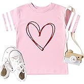 Toddler Valentines Day Shirt for Boys Girls: Valentine Heart Graphic Tshirts Kids Valentine's Day Outfit Love Heart Tee