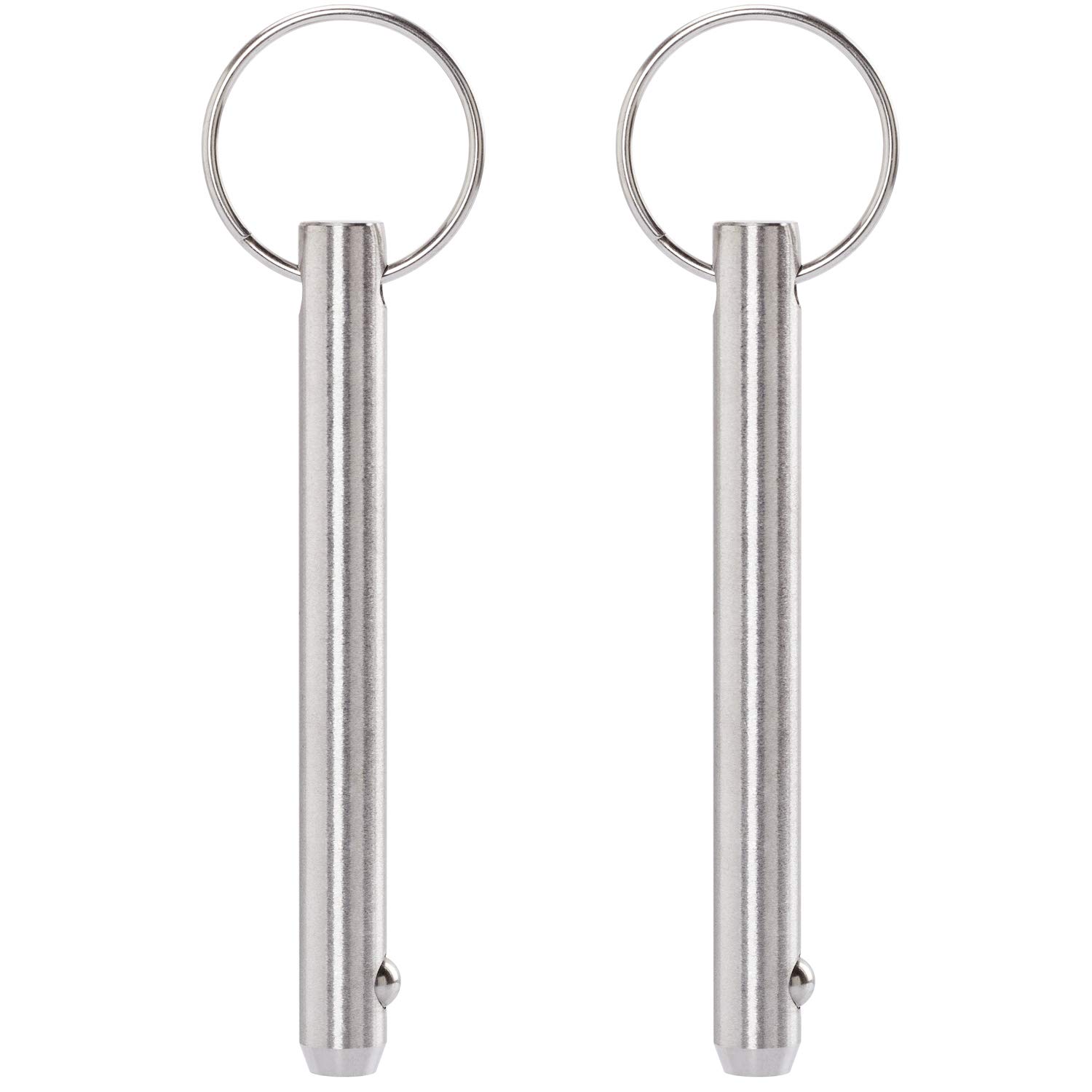 Photo 1 of 2 Pack Quick Release Pins, Fastener Diameter 5/16 inch(8mm) Usable Length: 2.42inch(61.5mm), Bimini Top Pin, Full 316 Stainless Steel Marine Hardware for Ship Outfitting/Shipbuilding