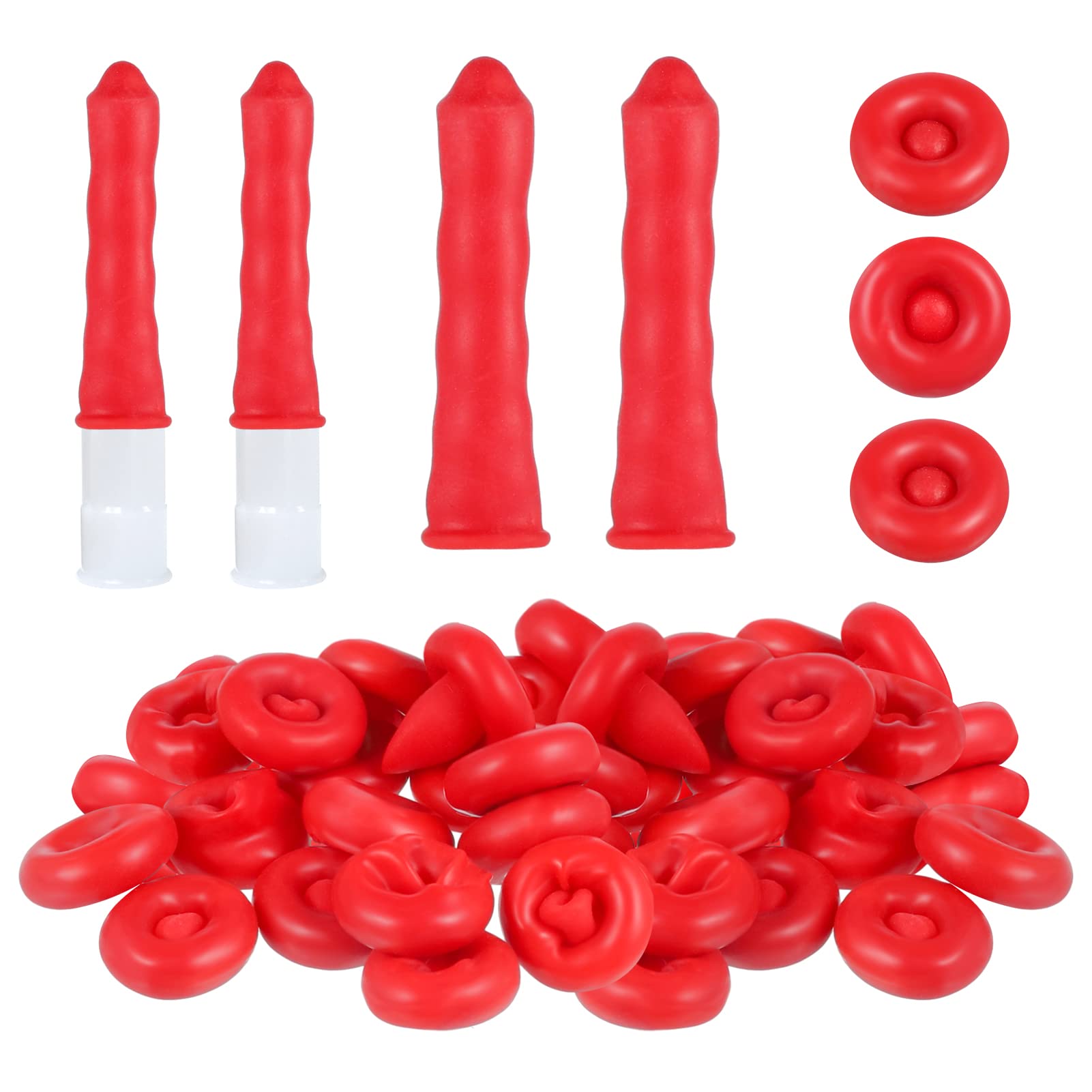 Firtink 20pcs Caulk Cap Covers, Caulk Cap Saving Sealer Caulk Tube Caps Red Caulk Saver Caps Caulk Nozzles Caps for Sealing Protecting Caulk Tube Sealant Gun Silicone Sealant Nozzles