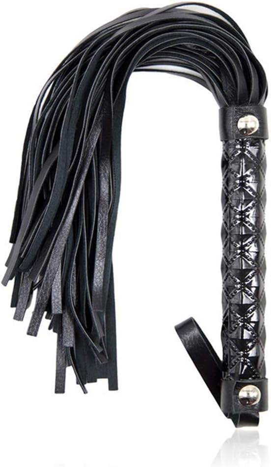 Weletric Faux Leather Short Riding Whip with Diamond Pattern Handle Teaching Training Tool Costume Accessories