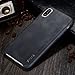 X-level iPhone X case, [Vintage Series] Premium PU Leather Slim Fit Ultra Light Soft Touch Protective Mobile Cell Phone Case Back Cover for Apple iPhone X/iPhone 10 (2017) - Black