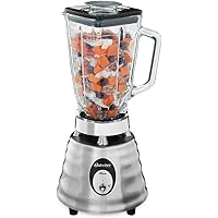 Oster 4093-008 6-Cup Glass Jar 2-Speed Beehive Blender, Brushed Stainless