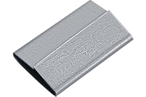 JIADIstrap Closed (Push Type) Seals for 1 1/4" Width Steel Strapping Galvanized Rust Prevention Metal Clips for Heavy Pallet Banding Packaging(300)