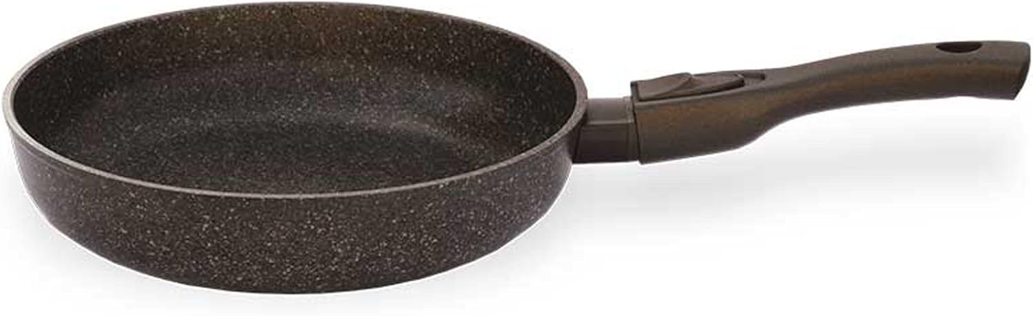 Bratpfanne 26cm 3-fache Antihaftbeschichtung Griff abnehmbar 6cm Höhe Aluminium