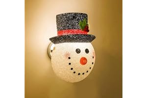 Christmas Snowman Porch Light Cover Decorations, Outdoor Snowman Wall Lamp Covers Lampshade for Home Christmas Decor, Outside