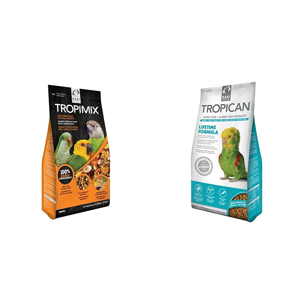 Hari Tropimix Small Parrot Mix 1.8kg and Hari Tropican Parrot Lifetime Granules 1.8kg