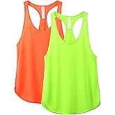 icyzone Workout Tank Tops for Women - Athletic Yoga Tops, Racerback Running Tank Top Loose Fit