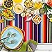 Aneco 2 Pack 14 by 84 Inches Mexican Table Runner Mexican Serape Blanket Cotton Colorful Fringe Table Runners for Mexican Wedding Party Kitchen Outdoor Decorations