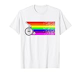 Giraffe rainbow bike cycling T-Shirt