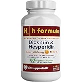 VITASUPPORTMD H Formula Diosmin Hesperidin 1000mg, Horse Chestnut Extract 300mg, Hemorrhoidal Vein Support, Micronized MPFF Bioflavonoids Supplement for Hemorrhoidal Vein Health Support, 60 Capsules