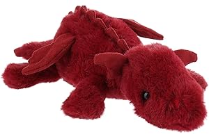 Apricot Lamb Cute Toys Plush Plum Lying Dragon Stuffed Animal Soft Cuddly Perfect for Kids 15 Inches