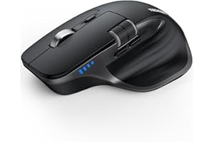 TECKNET Wireless Mouse, Bluetooth Mouse (BT5.0/5.0 & 2.4G) Rechargeable 4800 DPI Ergonomic Optical Mouse with 6 Adjustable, Q