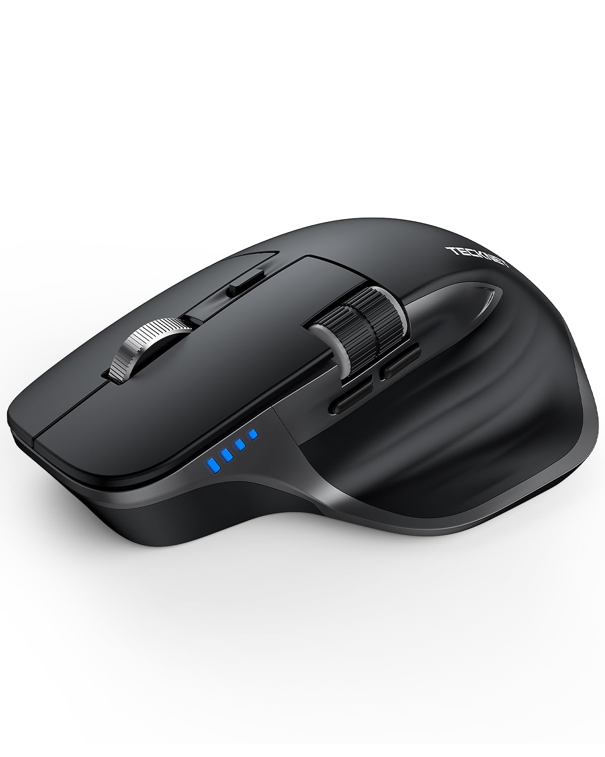 Photo 1 of TECKNET Wireless Mouse, Bluetooth Mouse (BT5.0/5.0 & 2.4G) Rechargeable 4800 DPI Ergonomic Optical Mouse with 6 Adjustable, Quiet Clicks, USB A Receiver, 7 Buttons, Wide Compatibility - Black