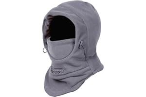 Azarxis Kids Children's Balaclava Hat Fleece Ski Face Mask Winter Cap Adjustable Double Neck Warmer