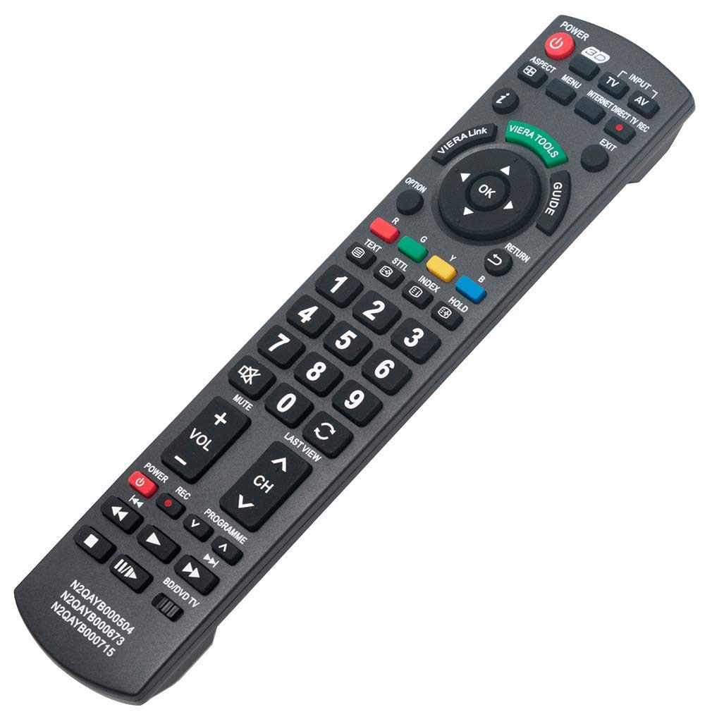 VINABTY N2QAYB000715 N2QAYB000504 N2QAYB000673 Remote Control Compatible Replacement for Panasonic Viera TX-L32D28EP TX-L42DT50B TX-L37V20E TX-L42ETW50 TX-L42G20E TX-P42GW30S TX-P50G20E TX-L32D25E
